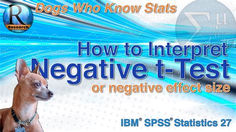 How do I Interpret a Negative t Test or a Negative .